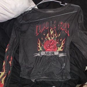 Como La flor see thru shirt